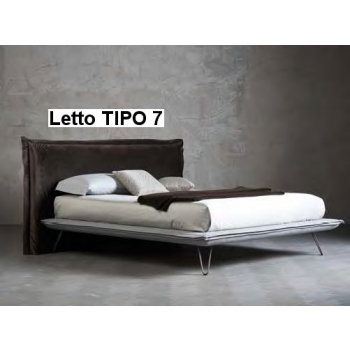 Pegaso lit de lit Altacorte avec tête de lit rembourrée couvert