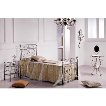 Lit simple Aida en fer forgé fabriqué à la main