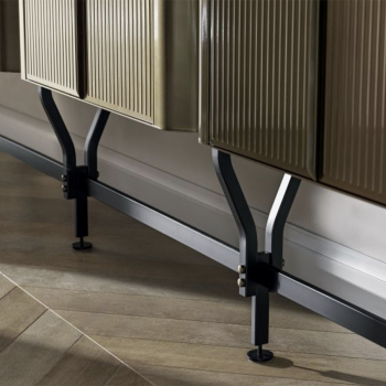 Bibliothèque murale ou de plafond Charlotte Bontempi avec étagères et conteneurs