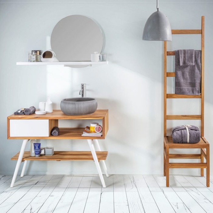 Etagère Riflesso avec miroir CP601S de Cipì en teck