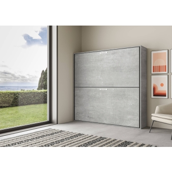 Mod.KANDO Double - Lit escamotable horizontal double en cachemire Kando