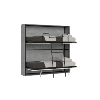 Mod.KANDO Double - Lit escamotable horizontal double en cachemire Kando