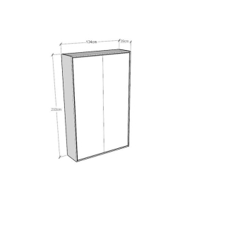 Mod.Kentaro 1/2 - Lit queen size escamotable vertical de 120 cm Kentaro Frêne Blanc