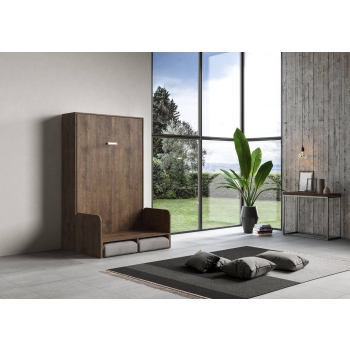 Canapé Kentaro français - Canapé Kentaro vertical double escamotable 140 cm Frêne blanc