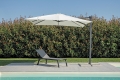 Parasol Greenwood Alabama 3 x 3 m avec mât anthracite