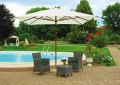 Parasol carré Greenwood ecrù 3x3