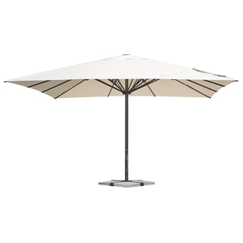 Parasol carré Greenwood 5 x 5 m avec mât télescopique anthracite