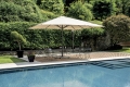 Parasol carré Greenwood 5 x 5 m avec mât télescopique anthracite
