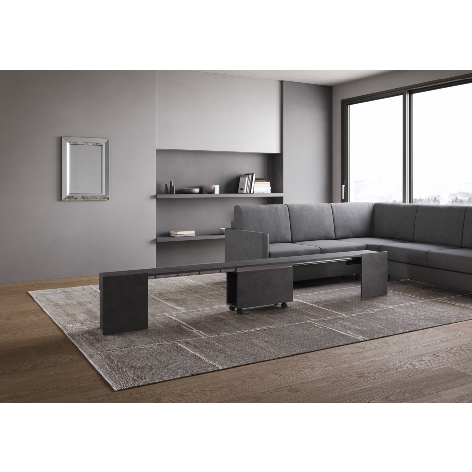 Banc inférieur Evolve - Banc inférieur extensible 26x72/300 cm Evolve frêne blanc extensions intérieures