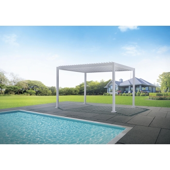 Pergola Texas blanche 3 x 4 m. par Greenwood