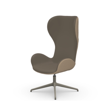 Fauteuil d'attente Dalia AP/PE GX TS avec base en métal et assise rembourrée par Midj