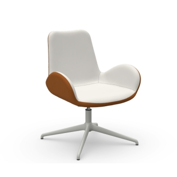 Fauteuil d'attente Dalia AP/PE GX TS avec base en métal et assise rembourrée par Midj