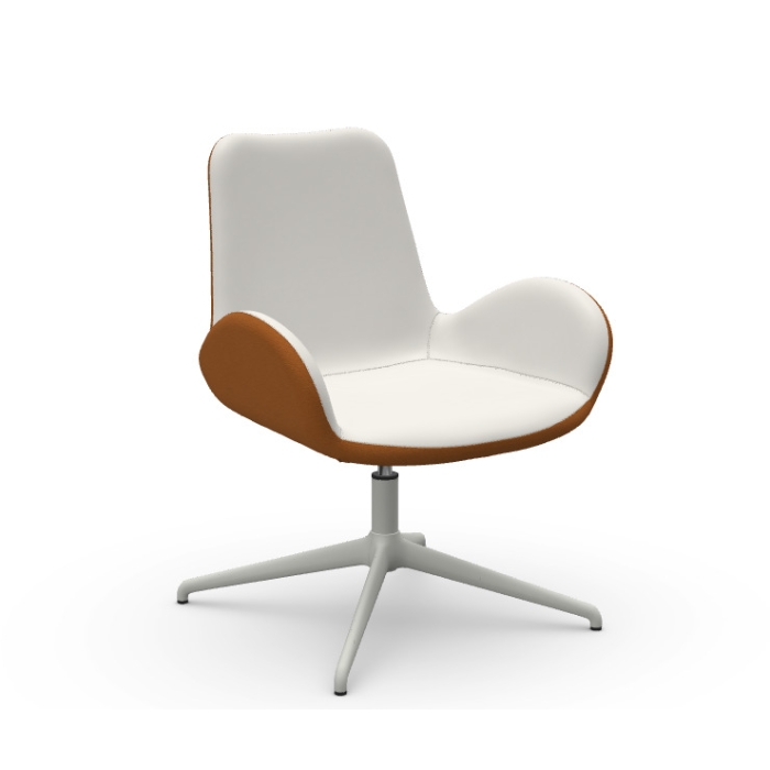 Fauteuil d'attente Dalia AP/PE GX TS avec base en métal et assise rembourrée par Midj