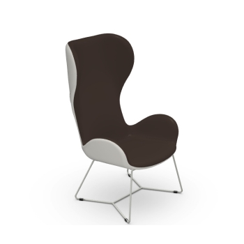 Fauteuil d'attente Dalia AP/PE M TS avec base en métal et assise rembourrée par Midj