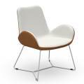 Fauteuil d'attente Dalia AP/PE M TS avec base en métal et assise rembourrée par Midj