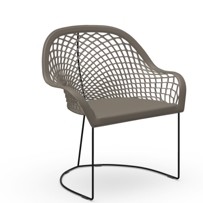 Fauteuil en cuir Guapa PM CU par Midj