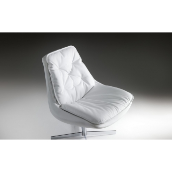 Fauteuil Daya en cuir par Bontempi