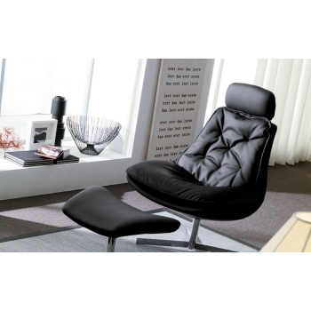 Fauteuil Daya en cuir par Bontempi