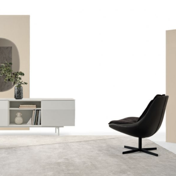 Fauteuil Daya en cuir par Bontempi