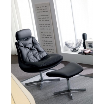 Fauteuil Daya en cuir par Bontempi