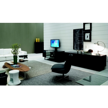 Fauteuil Daya en cuir par Bontempi