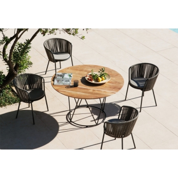 Pouf Desiree Rope DE29X pour extérieur Vermobil