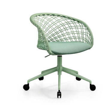 Fauteuil pivotant P47 P GX TS_CU avec dossier en cuir et revêtement en tissu ou cuir par Midj