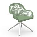 Fauteuil pivotant en cuir Guapa P MX CU par Midj