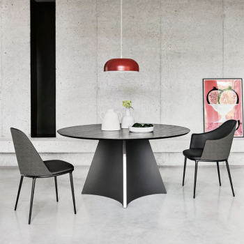 Fauteuil Lea PS M TS recouvert de tissu ou de cuir par Midj