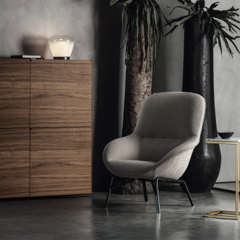 Fauteuil Long Island de Bontempi en acier ou bois massif