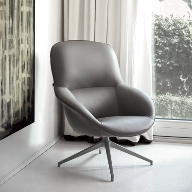 Fauteuil Long Island de Bontempi en acier ou bois massif