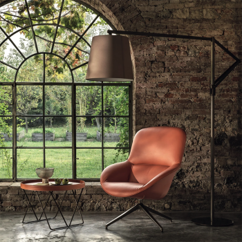 Fauteuil Long Island de Bontempi en acier ou bois massif