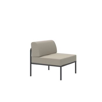 Fauteuil monobloc en fer et tissu Miami MI600 Vermobil