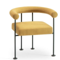 Fauteuil QUA-NDO PM TS en métal recouvert de tissu par Midj