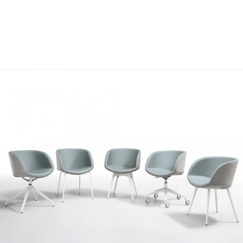 Fauteuil Sonny recouvert de tissu ou de cuir par Midj