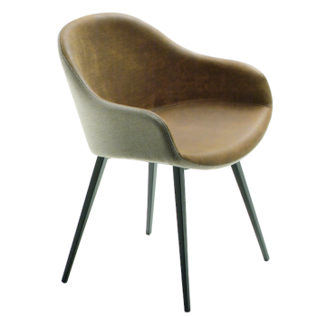 Fauteuil Sonny recouvert de tissu ou de cuir par Midj