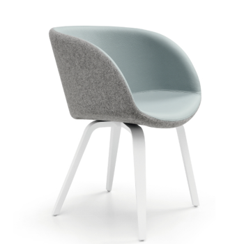 Fauteuil Sonny recouvert de tissu ou de cuir par Midj