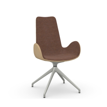 Fauteuil Dalia PA X47 TS avec pied en tréteau et assise rembourrée par Midj