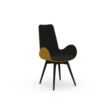 Fauteuil Dalia PB/PA en bois et assise rembourrée par Midj