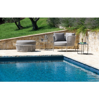 Pouf Desiree Rope Light Blue par Vermobil pour jardin