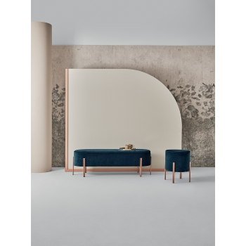 Pouf haut Puffoso Bontempi en acier