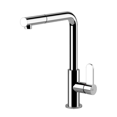 Mélangeur avec bec pivotant et douchette amovible Helium 50103 de Gessi