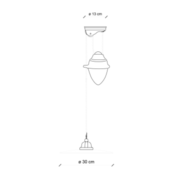 LOQUET DE SUSPENSION D.30 RETRO' B&W C1616