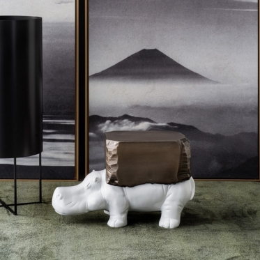 Sculpture Hippo Wagon d'Adriani & Rossi