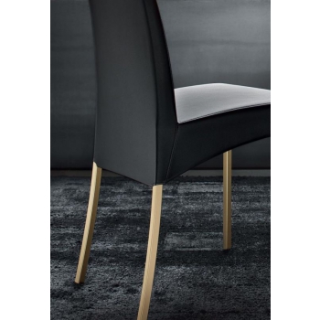 Chaise Aida de Bontempi avec structure en acier rembourrée