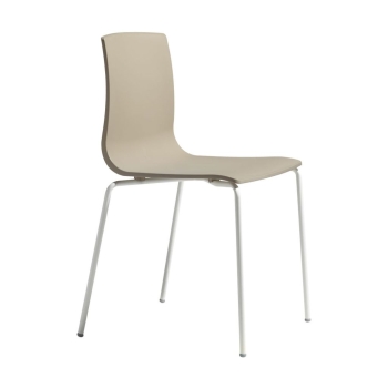 Chaise Alice empilable en technopolymère et acier par Scab Design