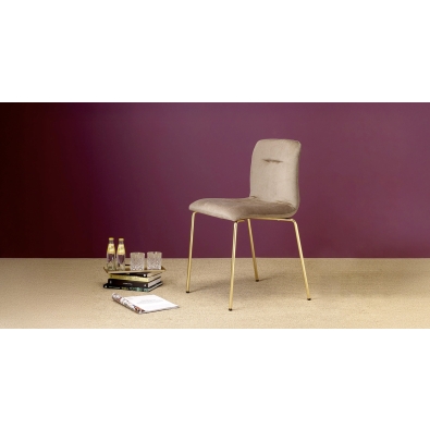 Chaise rembourrée Alice Pop avec structure en acier par Scab Design