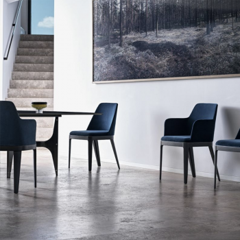 Chaise Bontempi Margot avec structure rembourrée en bois ou en acier laqué