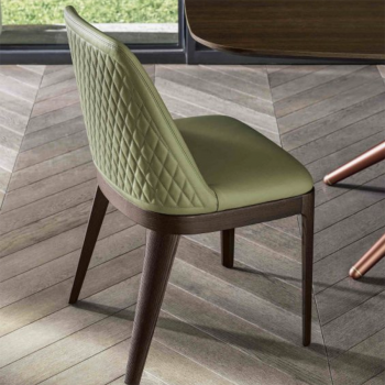 Chaise Bontempi Margot avec structure rembourrée en bois ou en acier laqué