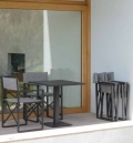 Chaise de metteur en scène chic de Talenti pliante en aluminium et textilène pour l'extérieur
